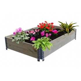 Square vegetable garden in natural wood 800x800mm