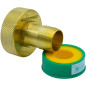Femmina S60x6 - 30mm punta in ottone fluted Femmina S60x6 - 30mm punta in ottone fluted