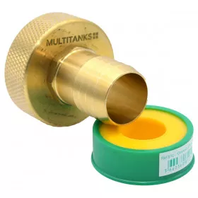 S60x6 female fitting - brass flanged end 33mm