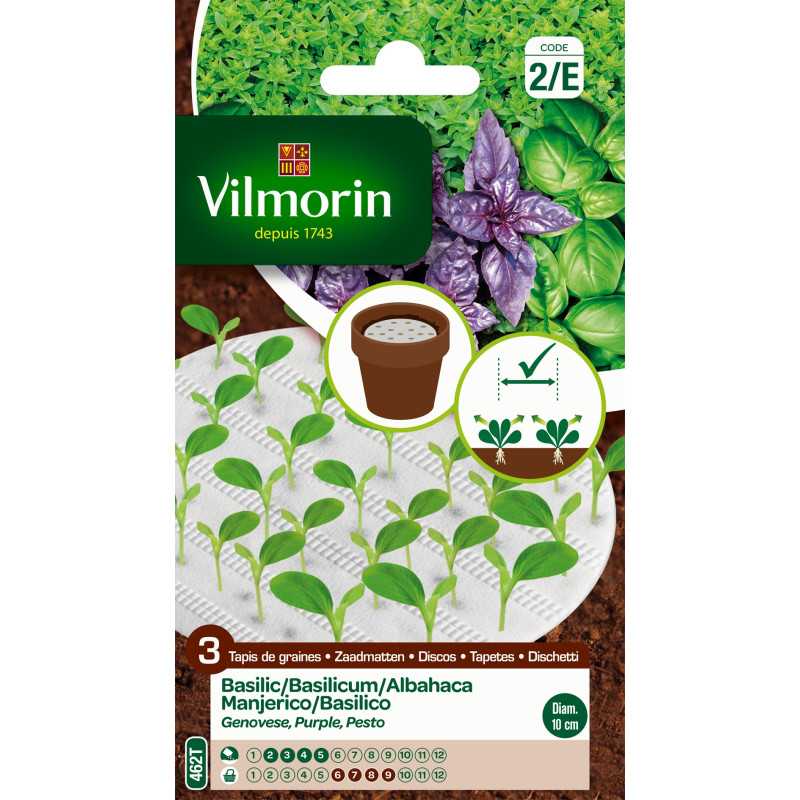 Basil Trio Seed Mats 3 x 10 cm - Biodegradable, Ready to Plant Basil Trio Seed Mats 3 x 10 cm - Biodegradable, Ready to Plant