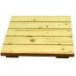 High Crate 400mm Natural Wood