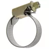 Zinc plated steel clamp, yellow chrome with hexagonal slotted screw