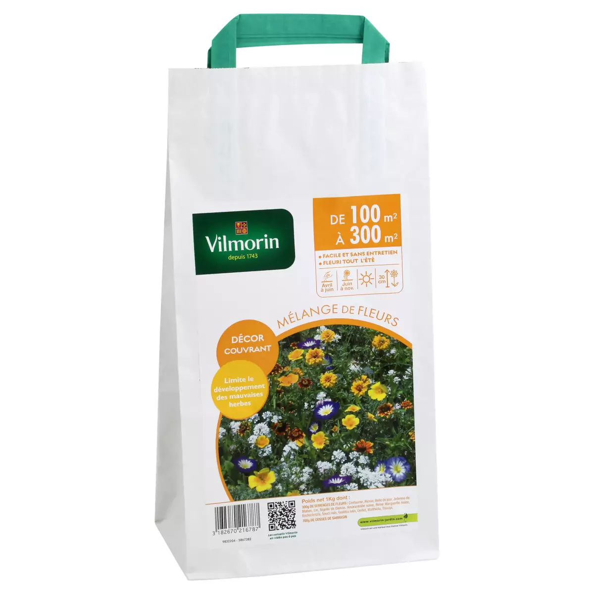 Seed bag Blend of flowers Covering 100 to 300m2