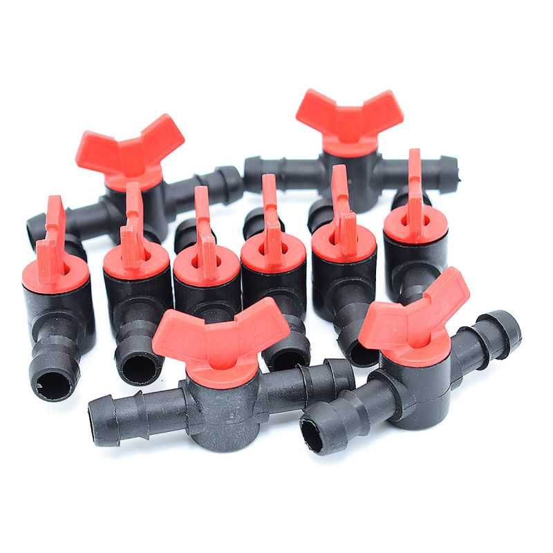 Lotto di 10 mini valvole scanalate 16x16 per micro irrigazione Lotto di 10 mini valvole scanalate 16x16 per micro irrigazione