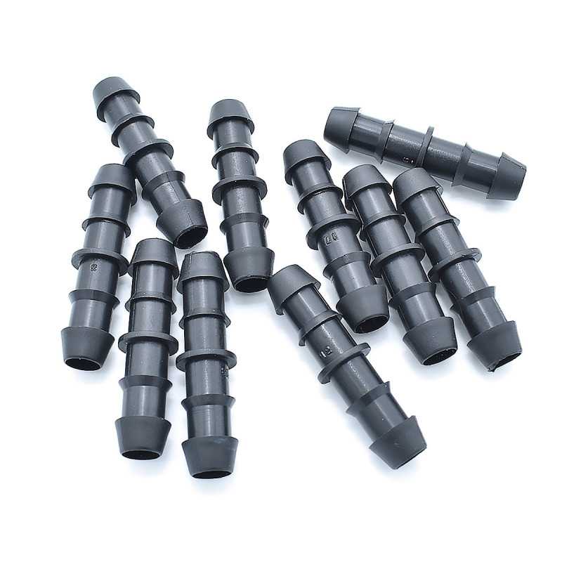 Lotto di 10 raccordi di giunzione scanalati 16x16 per micro irrigazione Lotto di 10 raccordi di giunzione scanalati 16x16 per micro irrigazione