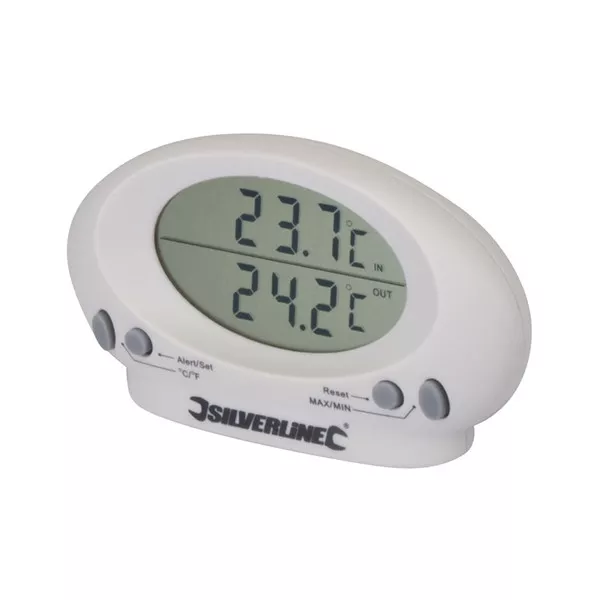 Indoor / outdoor thermometer -50 ° C to + 70 ° C silverline 675133