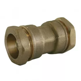 Brass compression coupling sleeve for PE pipe