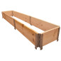 Natural wood vegetable garden square 2000 x 400mm