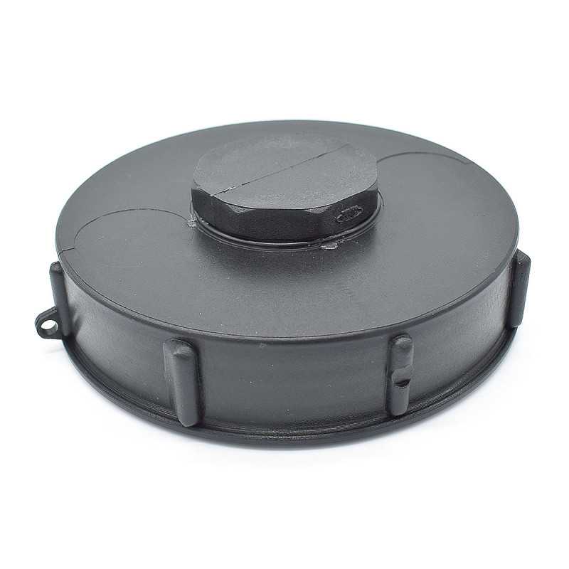 Tapa Dep&oacute;sito IBC 150mm | Apertura Central 2'' | Polipropileno Negro