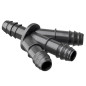 Raccordo scanalato Y 3 vie Ø16mm Raccordo scanalato Y 3 vie Ø16mm
