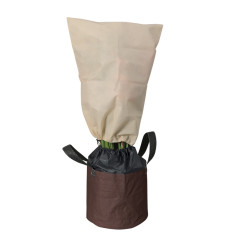 Frost protection bag L Ø 55 x 45 cm brown for plants in pots