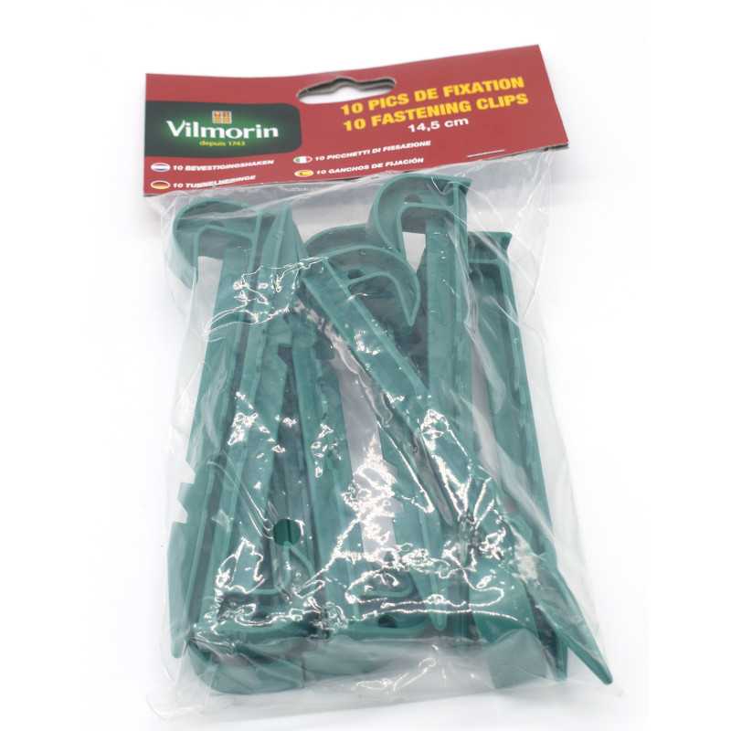 Set di 10 picchetti di fissaggio lunghezza 14.5cm Set di 10 picchetti di fissaggio lunghezza 14.5cm