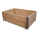 Carré potager en bois naturel 1200 x 800mm hauteur 390 mm