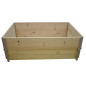 Giardino in legno naturale quadrato 1200 x 800 mm di altezza 390 mm Giardino in legno naturale quadrato 1200 x 800 mm di altezza 390 mm
