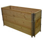 Natural wood vegetable garden square 1200 x 400mm height 585mm