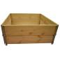 Giardino in legno naturale quadrato 1000x1000mm altezza 390mm Giardino in legno naturale quadrato 1000x1000mm altezza 390mm