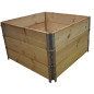 Orto in legno naturale quadrato 1000x1000mm altezza 585mm