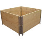 Giardino in legno naturale quadrato 800x800mm altezza 390mm