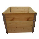 Carré potager en bois naturel 800x800mm hauteur 585mm