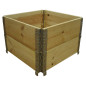 Carré potager en bois naturel 600x600mm hauteur 390mm