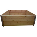 Quadratischer Naturholz-Gemüsegarten 1200x1200mm Höhe 390mm