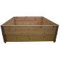 Natural wood vegetable garden square 1200x1200mm height 390mm