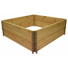 Square vegetable garden in natural wood 1200x1200mm height 390mm