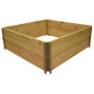Natural wood vegetable garden square 1200x1200mm height 390mm