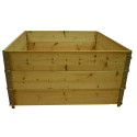 Natural wood vegetable garden square 1200x1200mm height 585mm