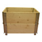 Giardino in legno naturale quadrato 600x400mm altezza 390mm