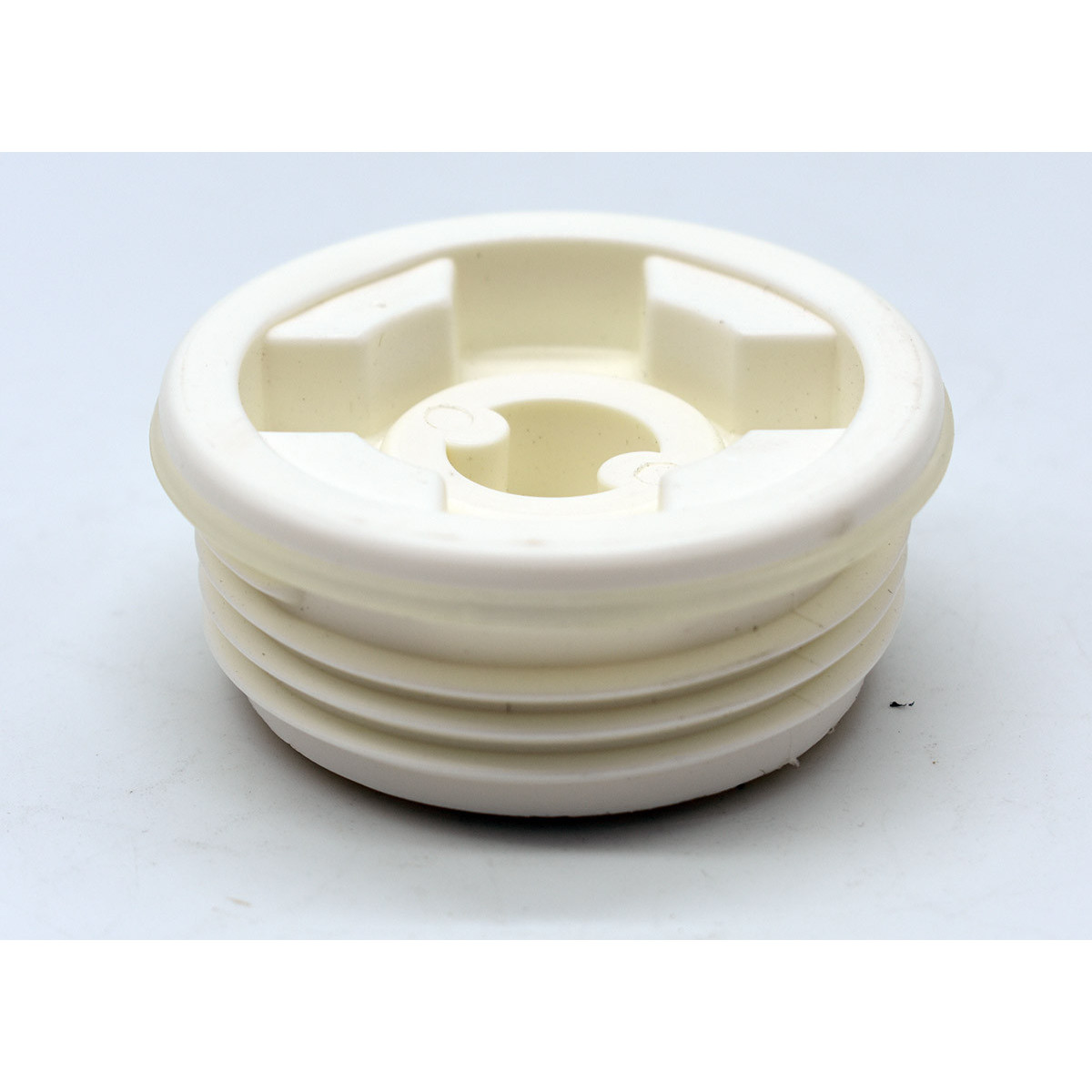 Bouchon male blanc pour fut avec filetage S56x4 et bonde 3/4'' BSP
