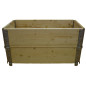 Natural wood vegetable garden square 800x400mm height 390mm