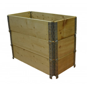 Square vegetable garden in natural wood 800x400mm height 390mm
