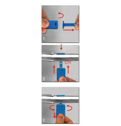 Scellé de sécurité de type clavette pour fûts à ouverture totale