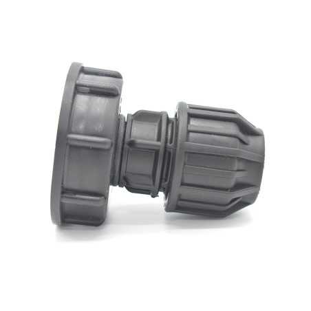 Raccordo femmina 2 "S60x6 - Ø 25mm maschio a destra scanalato
