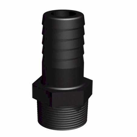 Raccord male 1/2" - cannelé droit 