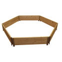 Natural wood hexagonal vegetable square with 6 800mm sides