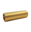 Threaded tube passes brass wall