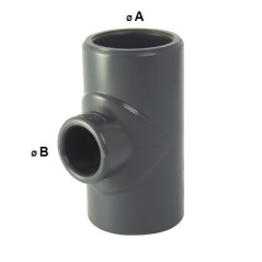Reduced Tee 90° F/F/F in PVC to glue