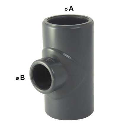Reduced Tee 90° F/F/F in PVC to glue