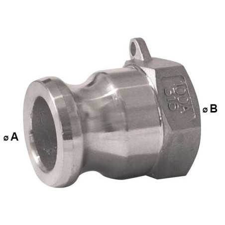 Stainless Steel Camlock Male - Female Threaded Fitting - Type A
