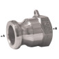 Camlock macho - aluminio roscado hembra - Tipo A