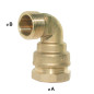 Gomito maschile in ottone serie 7000 PN16 | Raccordo a compressione PE Gomito maschile in ottone serie 7000 PN16 | Raccordo a compressione PE
