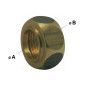 Beaten collar nut without fiber seal Beaten collar nut without fiber seal