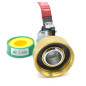 Raccordo S60x6 in ottone con rubinetto a sfera, uscita filettata maschio 1'' BSP 26x34 Raccordo S60x6 in ottone con rubinetto a sfera, uscita filettata maschio 1'' BSP 26x34