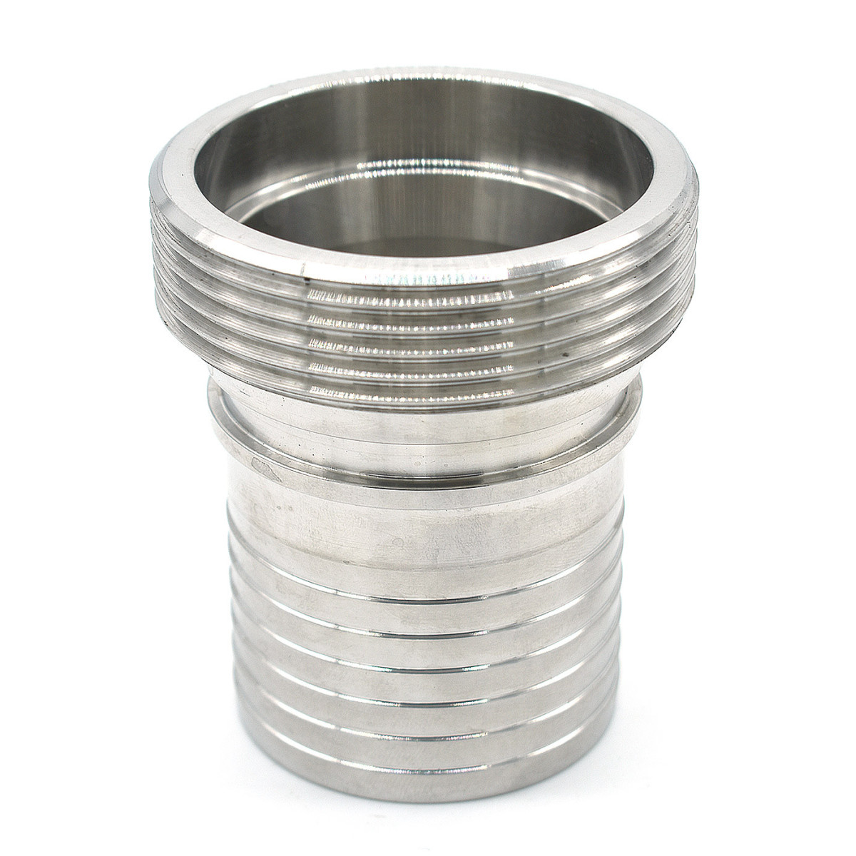 Raccord alimentaire male DIN avec douille en inox 316