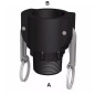 Female camlock connection - BSP polypropylene male threaded