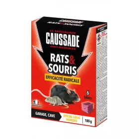 Raticide Rats & Souris - Blocs efficacité radicale 180grs ( 6 x 30 grs )
