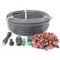 Kit di micro-irrigazione con tubo, gocciolamenti e raccordi