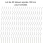 Lote de 20 tutores espirales de 180cm para plantas de tomate de acero galvanizado